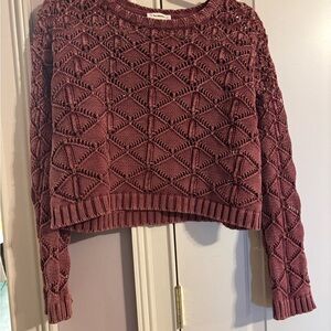 Eesome Textured Knit Sweater - Dusty Rose